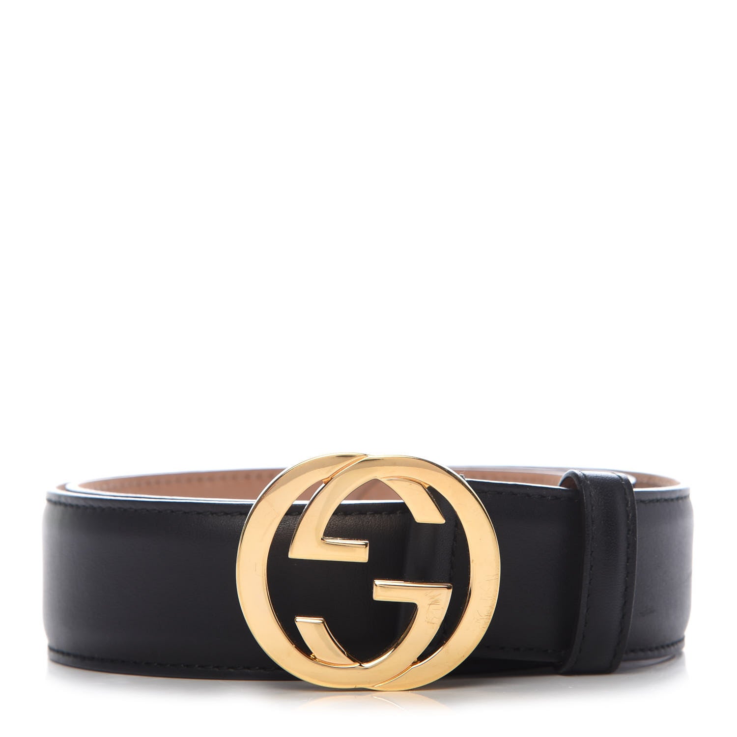 Gucci Calfskin Interlocking G 37mm Belt 85 34 Black 1 of 5