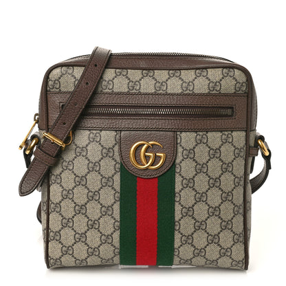 Gucci GG Supreme Monogram Web Small Ophidia Messenger Bag Brown 1 of 9