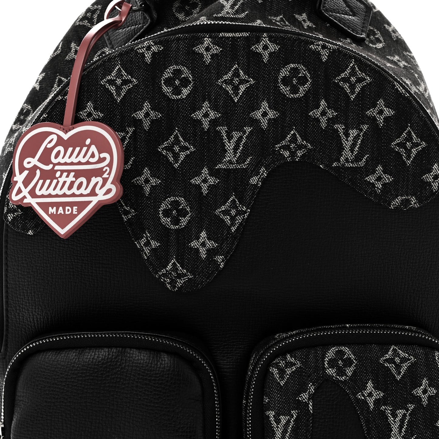 x NIGOLOUIS VUITTON x NIGO Taurillon Monogram Denim Drip Campus Backpack Black Black