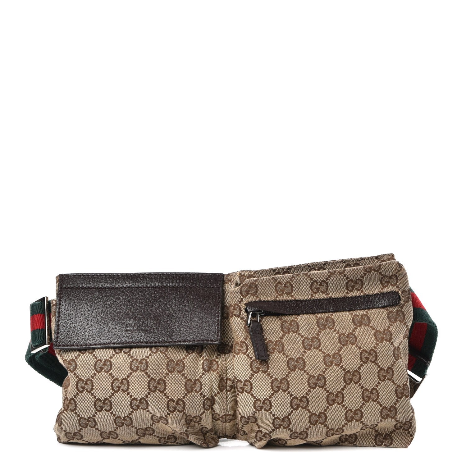 Gucci Monogram Web Belt Bag Dark Brown 1 of 8