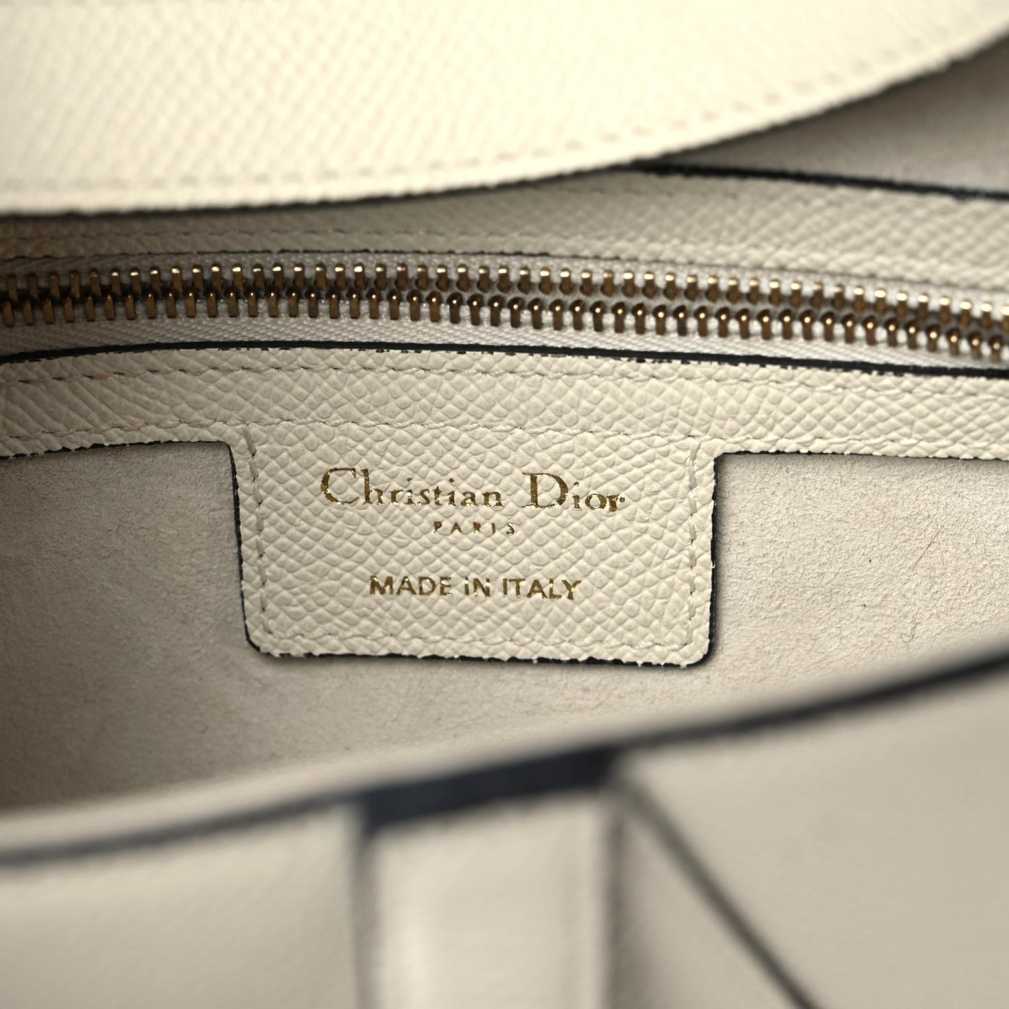 Grained Calfskin Saddle Bag With Strap Latte