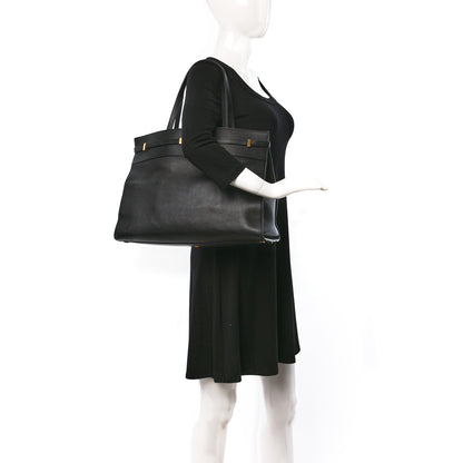 Saint Laurent Calfskin Large Manhattan Shopper Tote Black 2 of 14