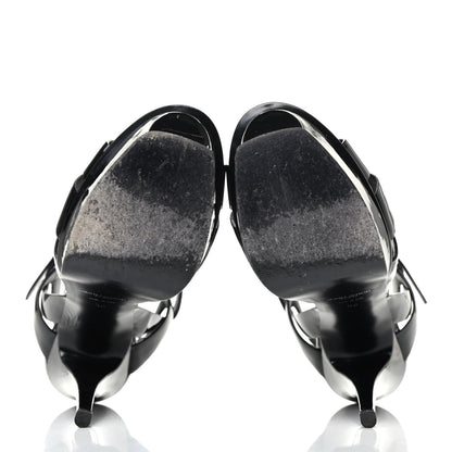 Saint Laurent Patent Tribute 105 Platform Sandals 38 Black 4 of 4