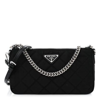 Prada Nylon Tessuto Impuntu Quilted Crossbody Bag Black 1 of 10