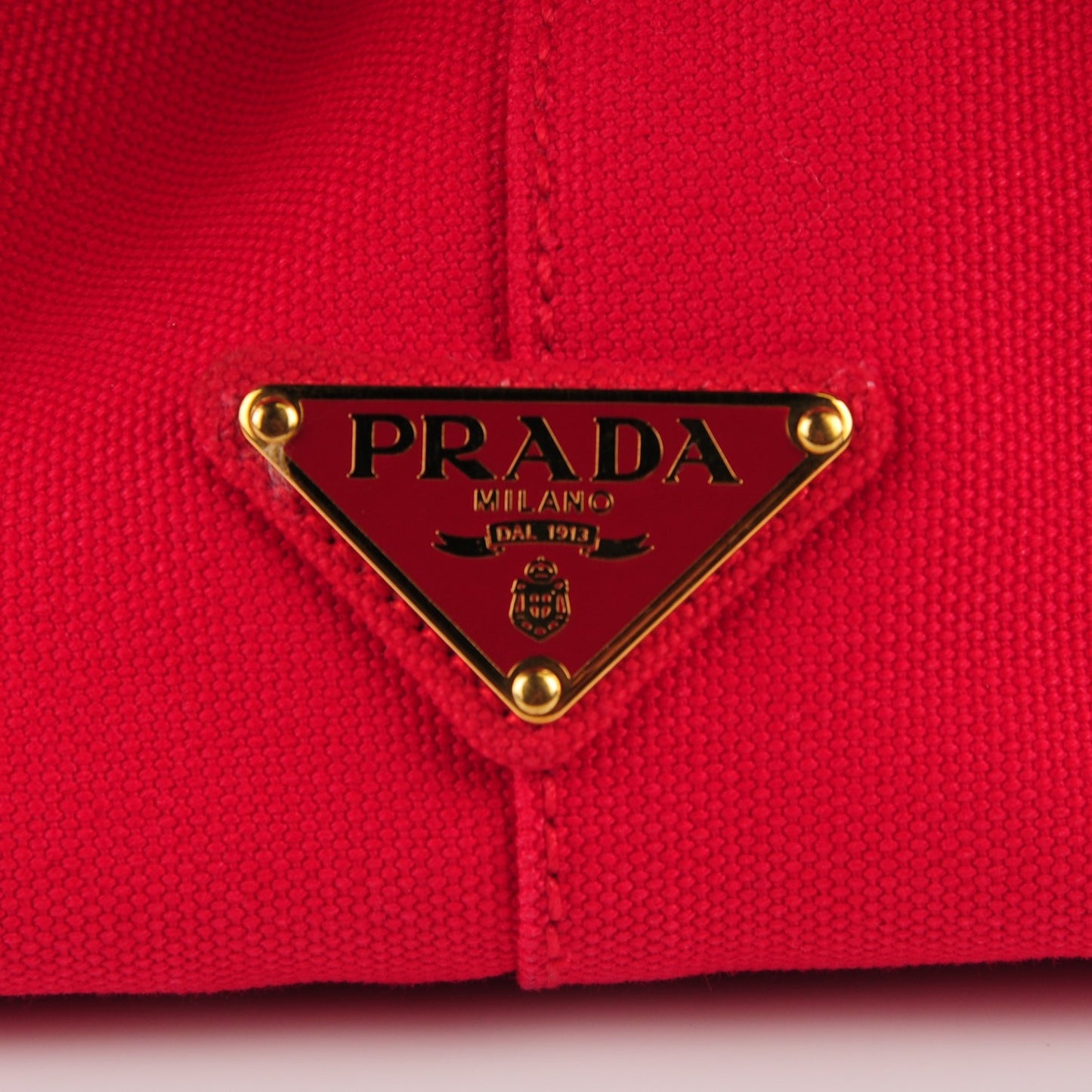 Canapa Logo Shopping Tote Rosso