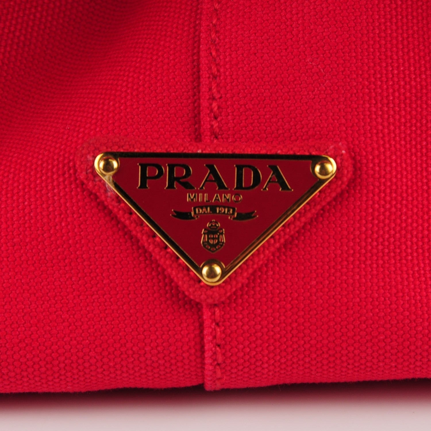 Prada Canapa Logo Shopping Tote Rosso 7 of 10
