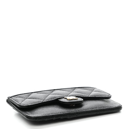 Chanel Caviar Quilted Flap Zip Card Holder Black 4 of 9