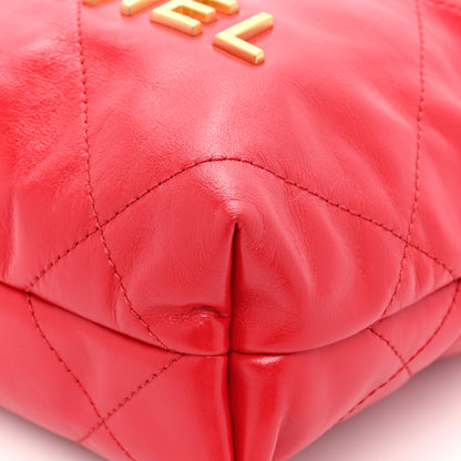 Chanel Shiny Calfskin Quilted Mini Chanel 22 Red 11 of 11