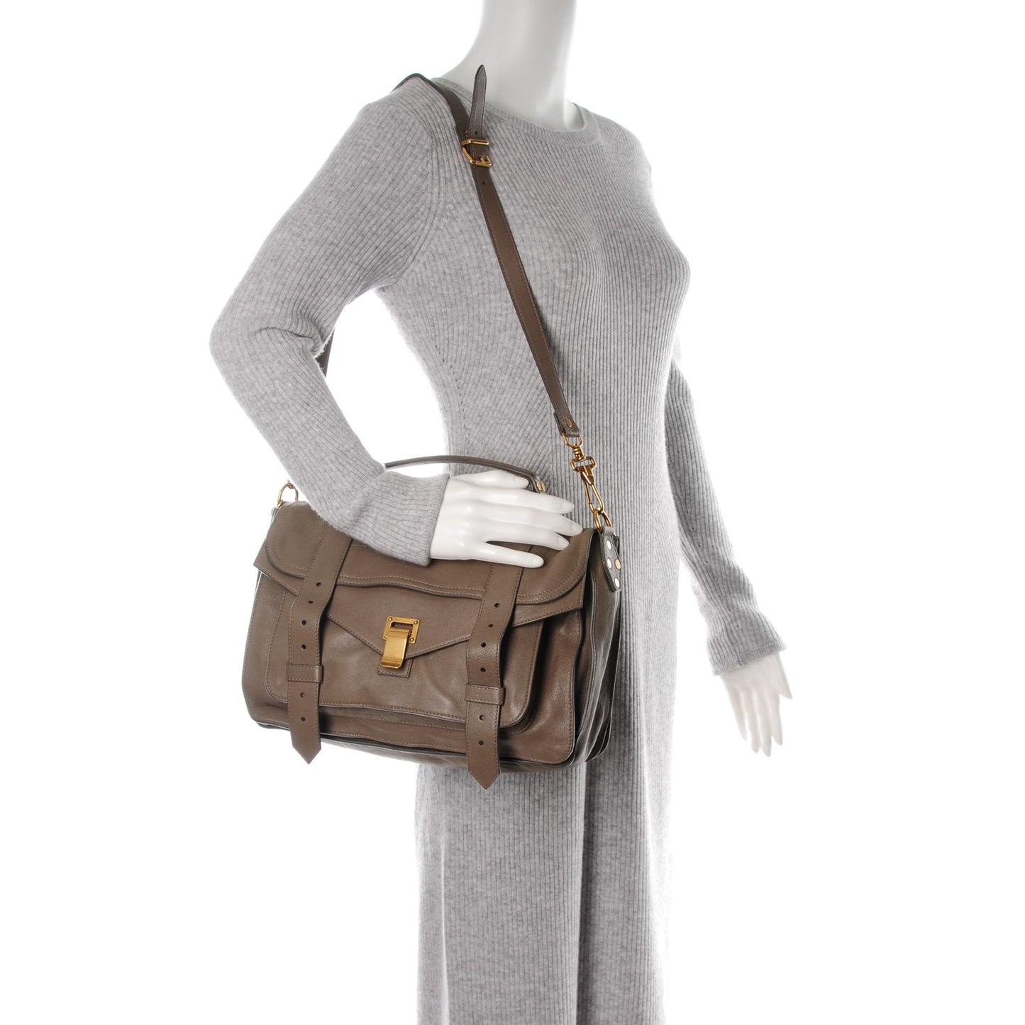 Lambskin Medium PS1 Satchel Smoke