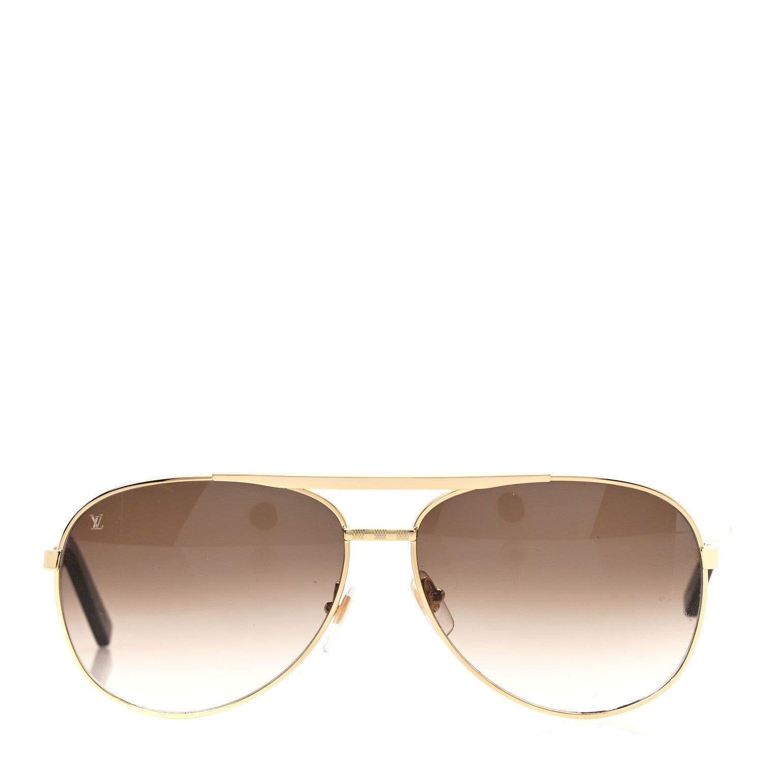 Louis Vuitton Metal Attitude Pilote Sunglasses Z0339U Gold 2 of 7
