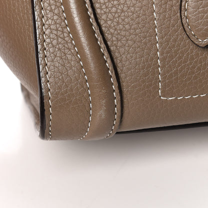 Celine Drummed Calfskin Nano Luggage Souris 9 of 12