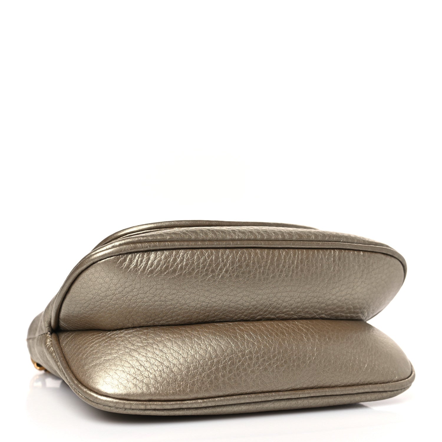 Gucci Pebbled Calfskin Small 1973 Chain Shoulder Bag Champagne 4 of 9