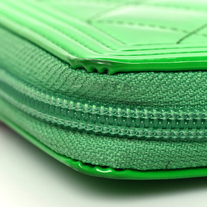 Chanel Patent Quilted Small Boy Zip Around Wallet Green 13 of 16