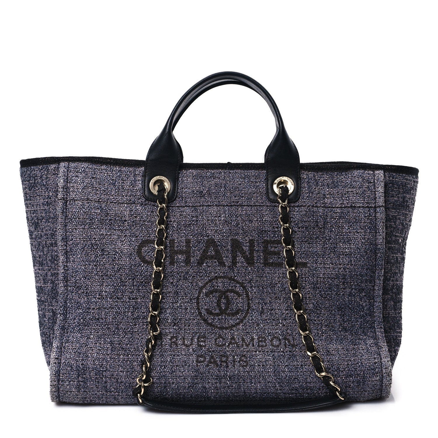Chanel Lurex Boucle Medium Deauville Tote Black 1 of 12