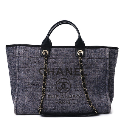 Chanel Lurex Boucle Medium Deauville Tote Black 1 of 12