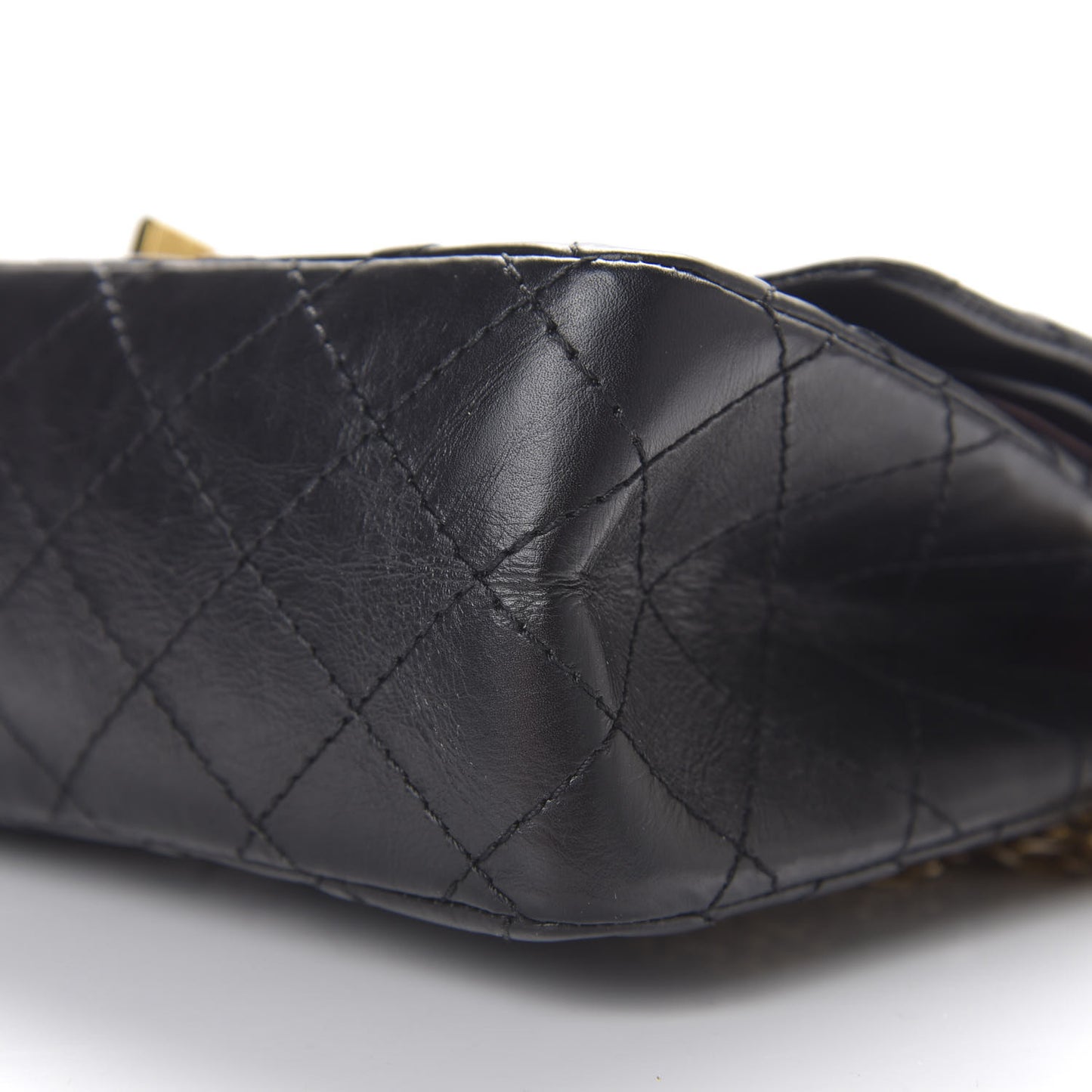 Aged Calfskin Quilted 2.55 Reissue 225 Flap Black