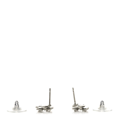Chanel Crystal Pearl CC Earrings Silver 3 of 5