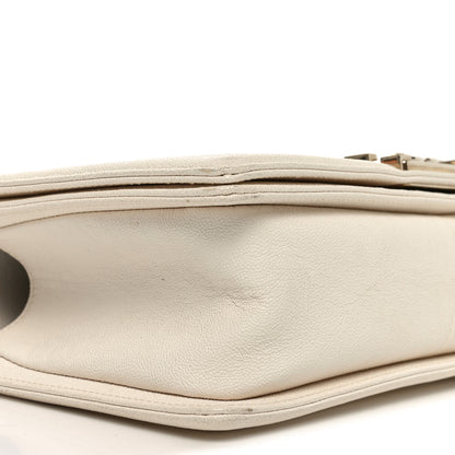Chanel Caviar Quilted Medium Boy Flap White 9 of 10