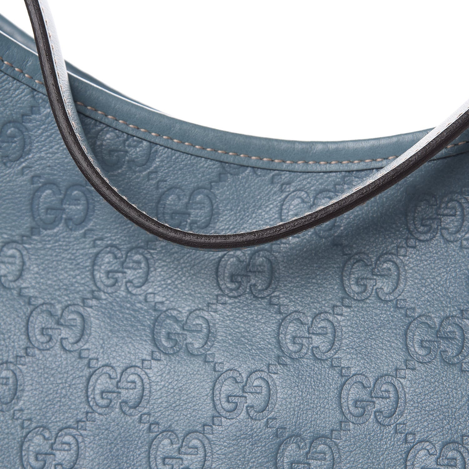 Gucci Guccissima Medium New Britt Hobo Blue 10 of 12