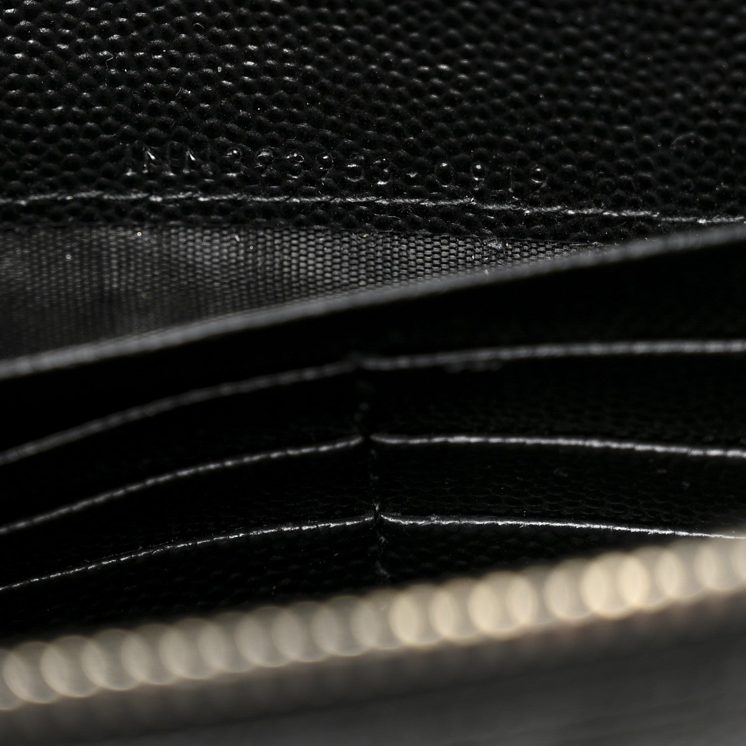 Saint Laurent Grain De Poudre Matelasse Chevron Monogram Envelope Chain Wallet Black 7 of 10