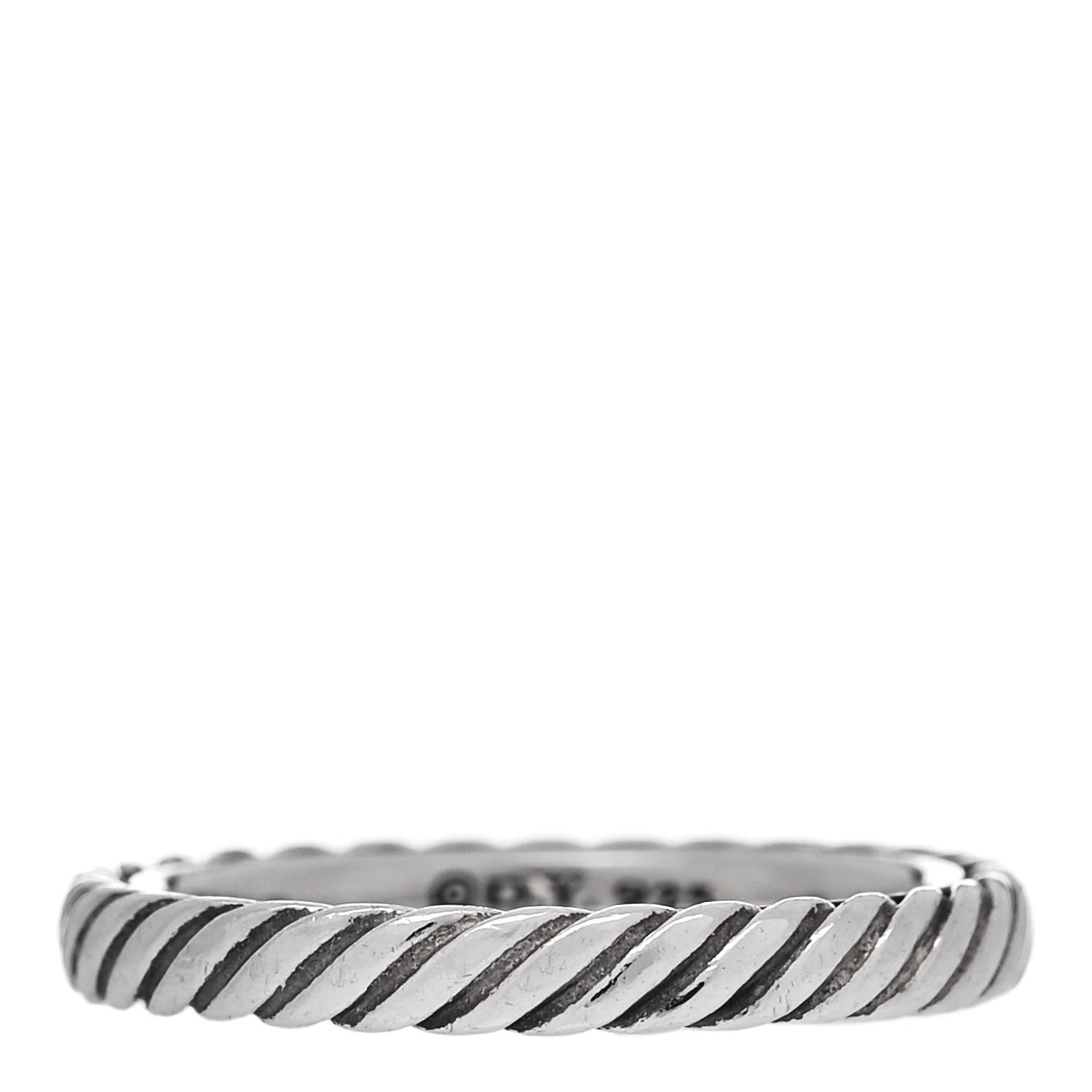 David Yurman Sterling Silver Stackable Cable Ring 49 5 1 of 4