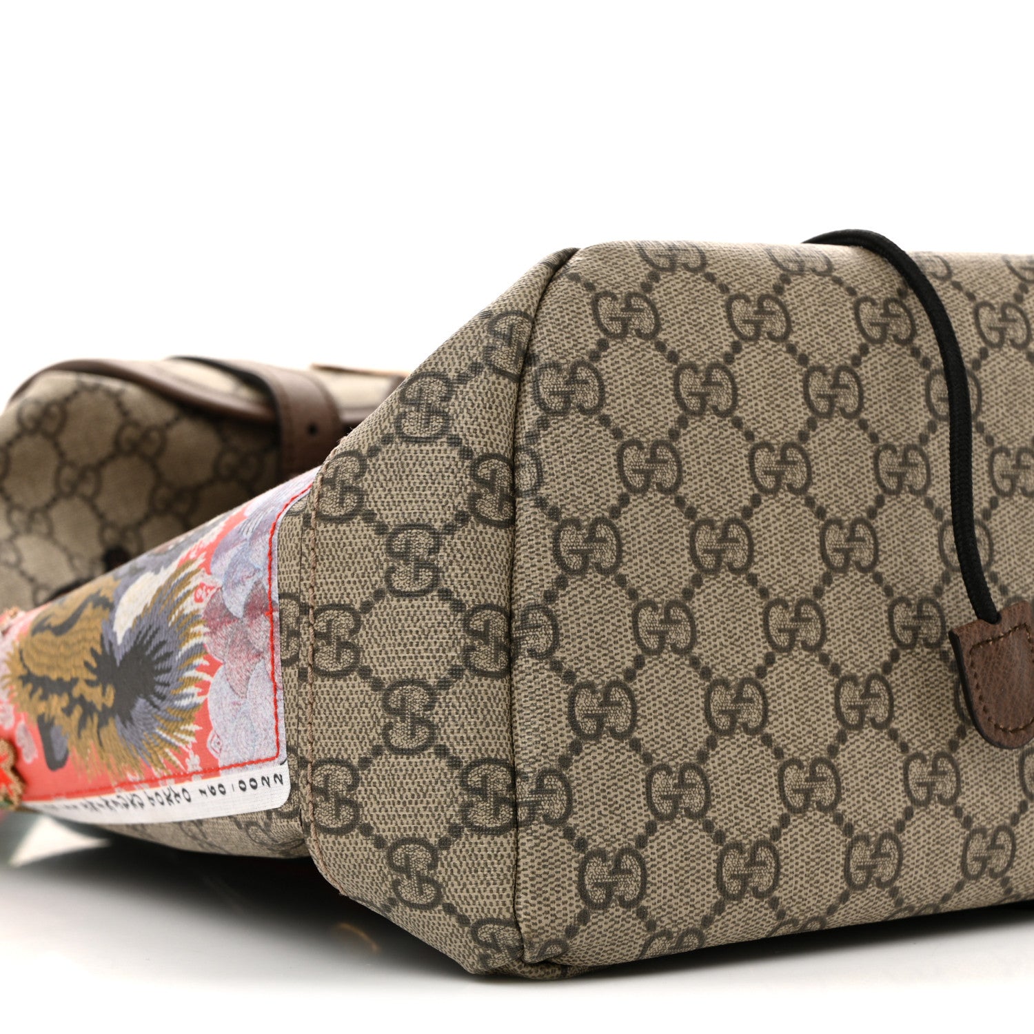 Gucci Soft GG Supreme Monogram Courrier Web Double Buckle Backpack Beige New Acero 9 of 14