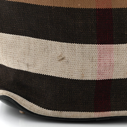 Burberry Canvas Mega Check Medium Ashby Hobo Black 14 of 22