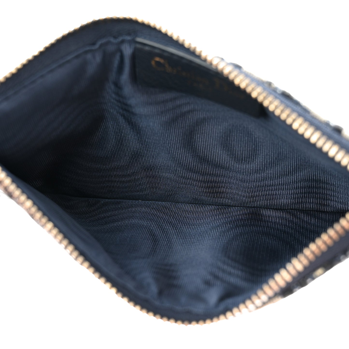 Oblique Saddle Chain Long Wallet Blue