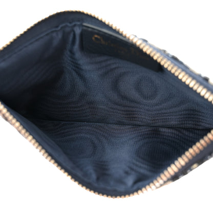 Christian Dior Oblique Saddle Chain Long Wallet Blue 7 of 10