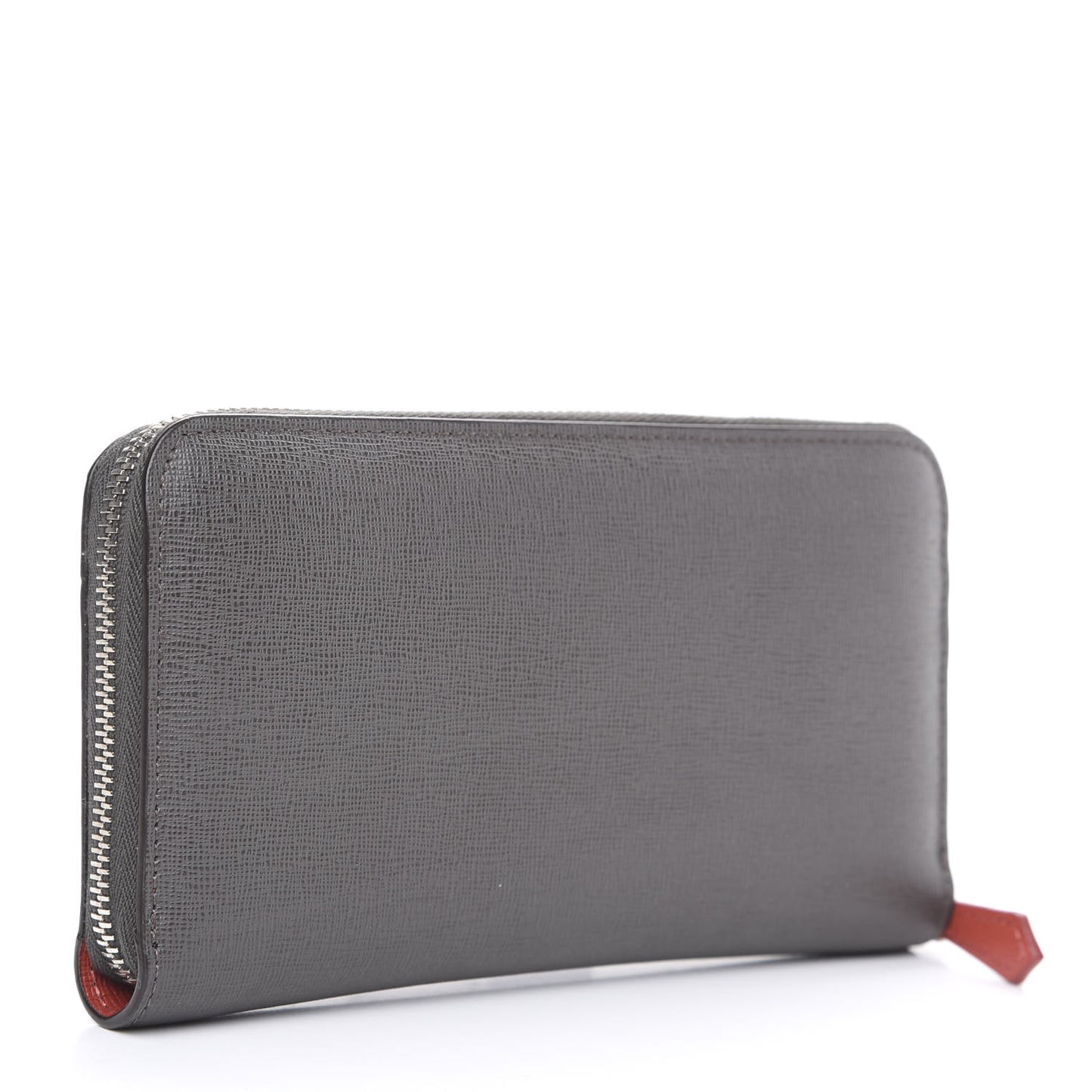 Vitello Elite Monster Eyes Studded Zip Around Wallet Carbone White Multicolor