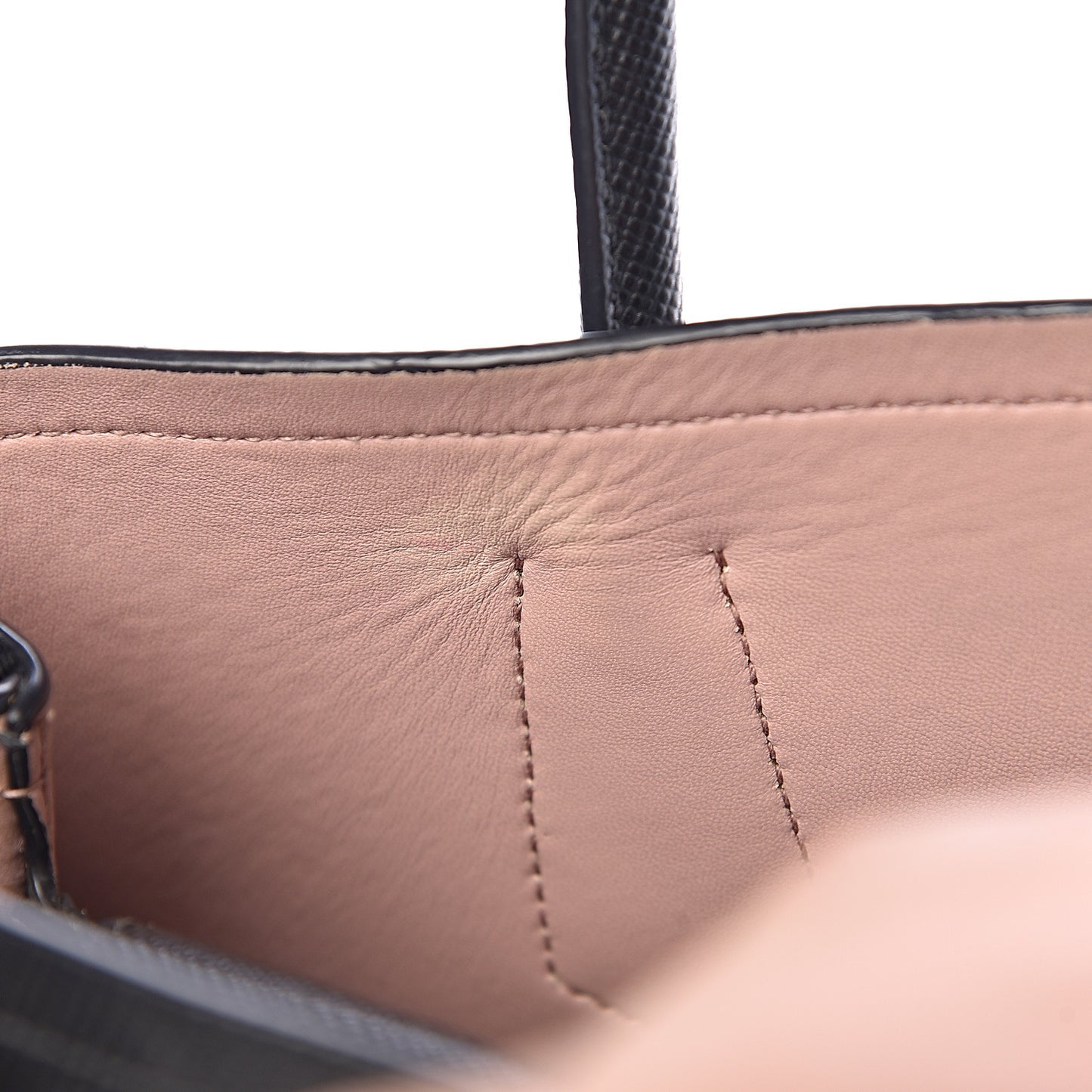 Saffiano Cuir Small Double Bag Black Mughetto