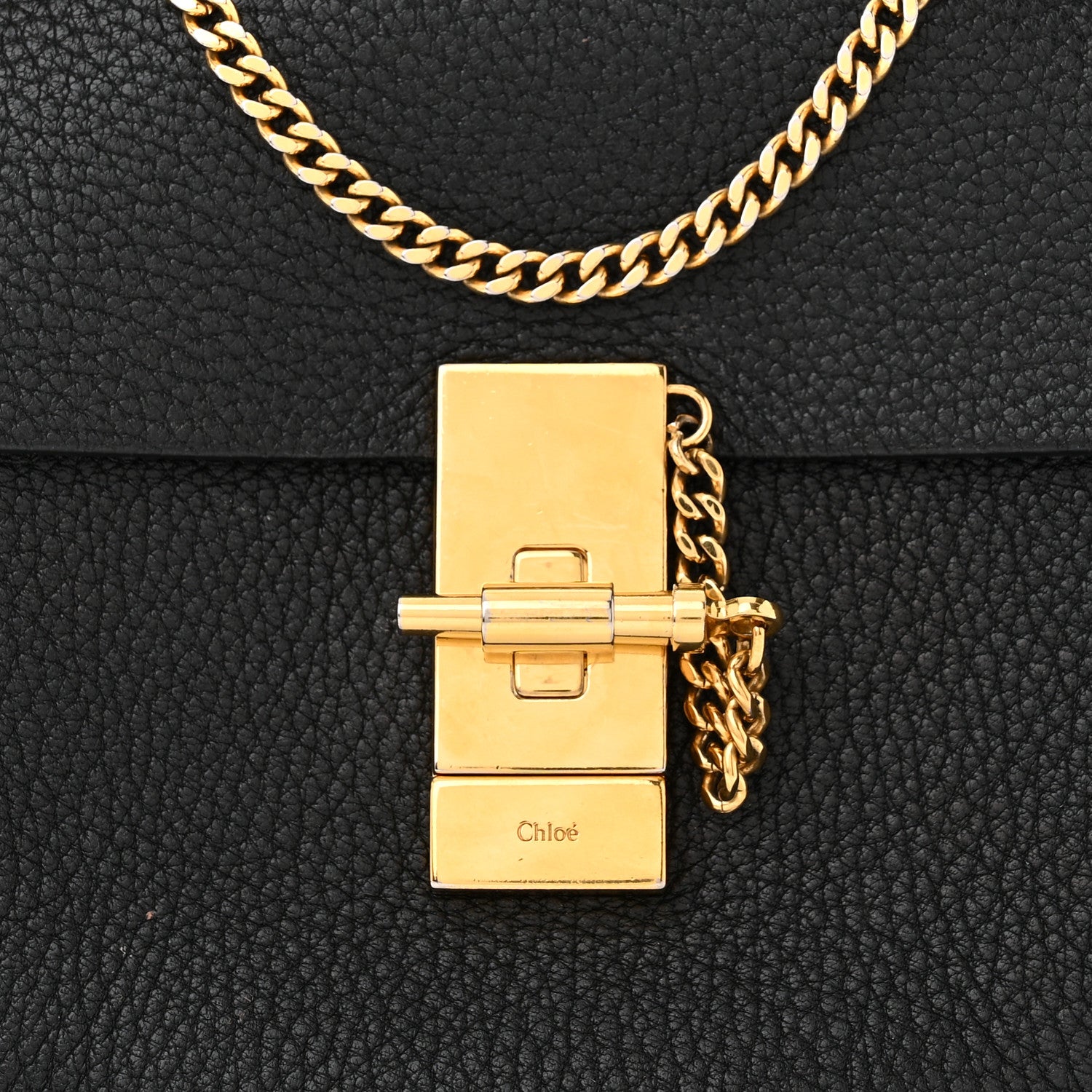 Chloe Grained Lambskin Mini Drew Shoulder Bag Black 8 of 12