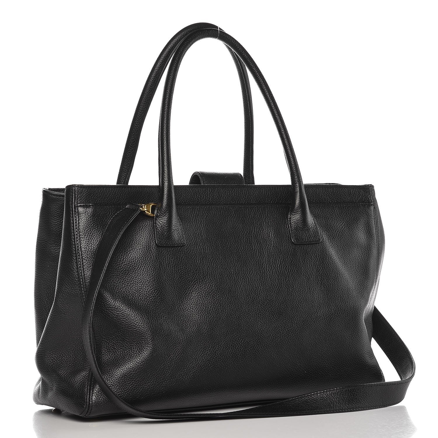 Chanel Calfskin Cerf Executive Shopper Tote Black 3 of 13
