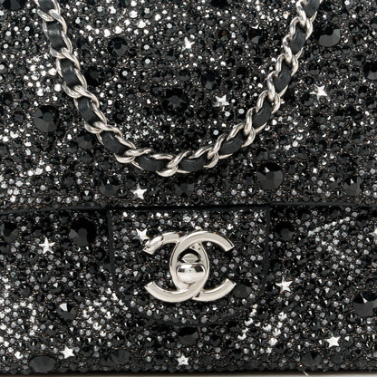Chanel Satin Diamante Lucky Symbols Evening Flap Bag Black 9 of 12