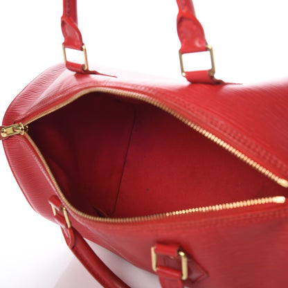 Louis Vuitton Epi Speedy 30 Castillan Red 5 of 19