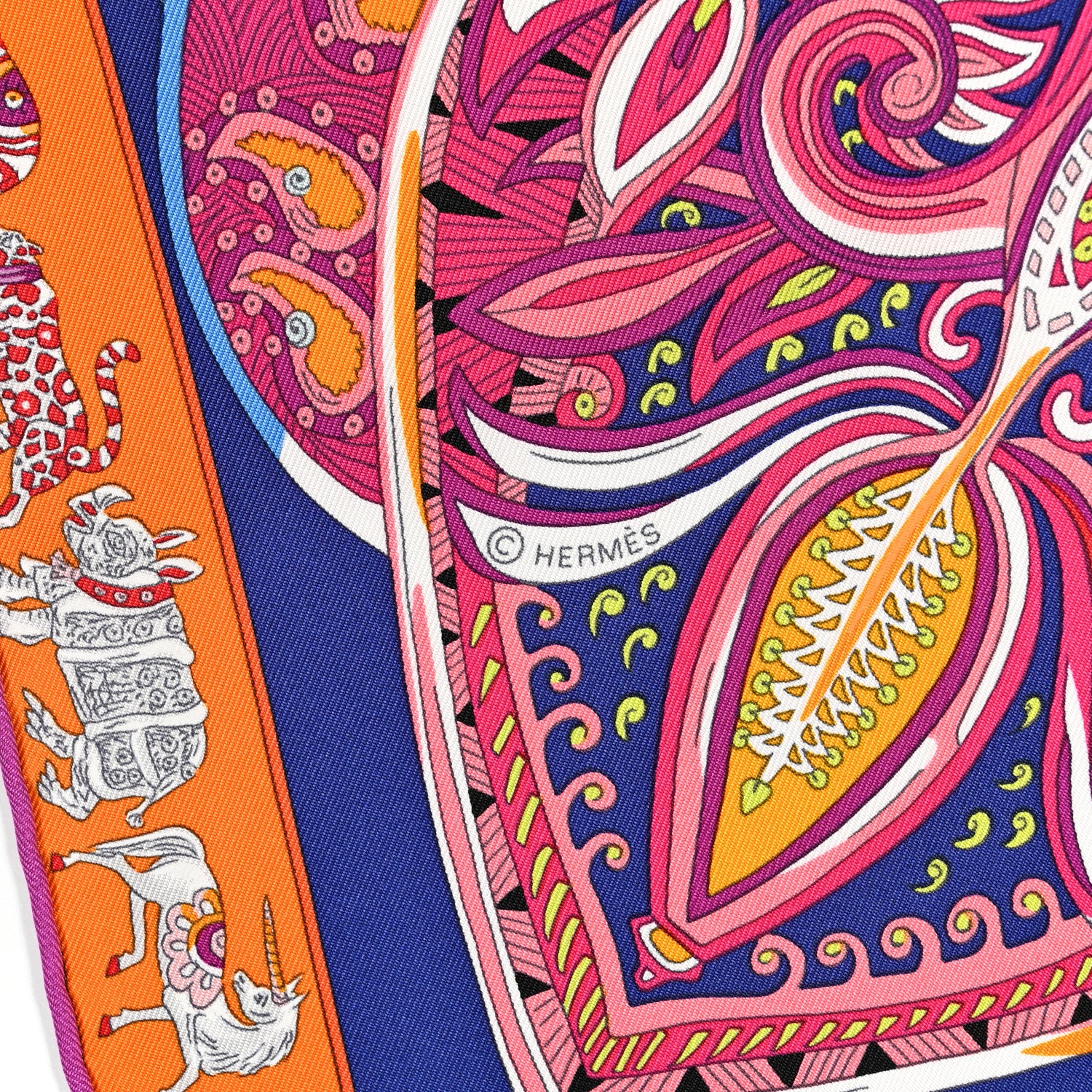 Hermes Silk Le Jardin De La Maharani Scarf 90 4 of 5