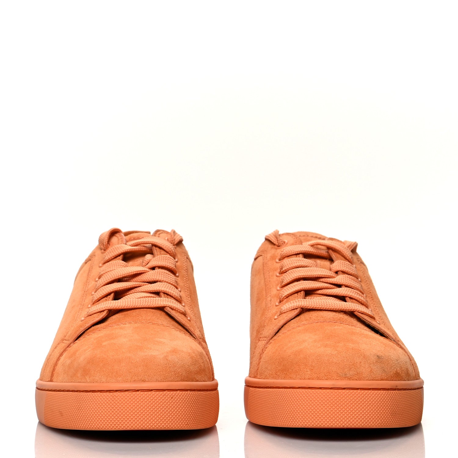 Christian Louboutin Veau Velours Mens Louis Junior Flat Sneakers 44 Melon 2 of 12