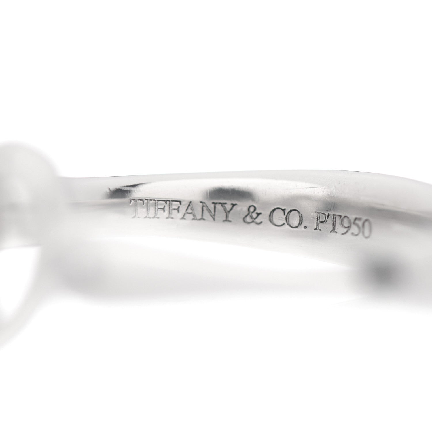 Tiffany Platinum Diamond Elsa Peretti Open Heart Ring 50 5.5 5 of 5