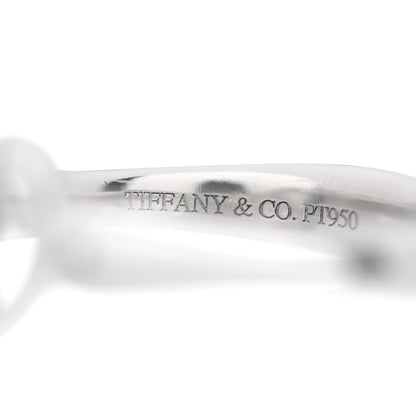 Tiffany Platinum Diamond Elsa Peretti Open Heart Ring 50 5.5 5 of 5