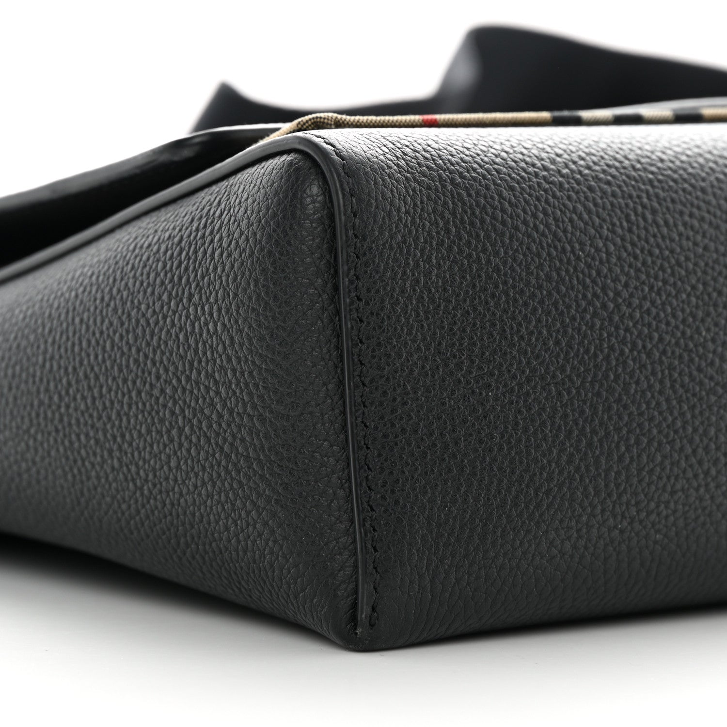 Burberry Grainy Calfskin Vintage Check Note Crossbody Bag Black 9 of 15