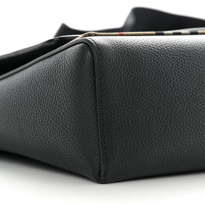 Burberry Grainy Calfskin Vintage Check Note Crossbody Bag Black 9 of 15