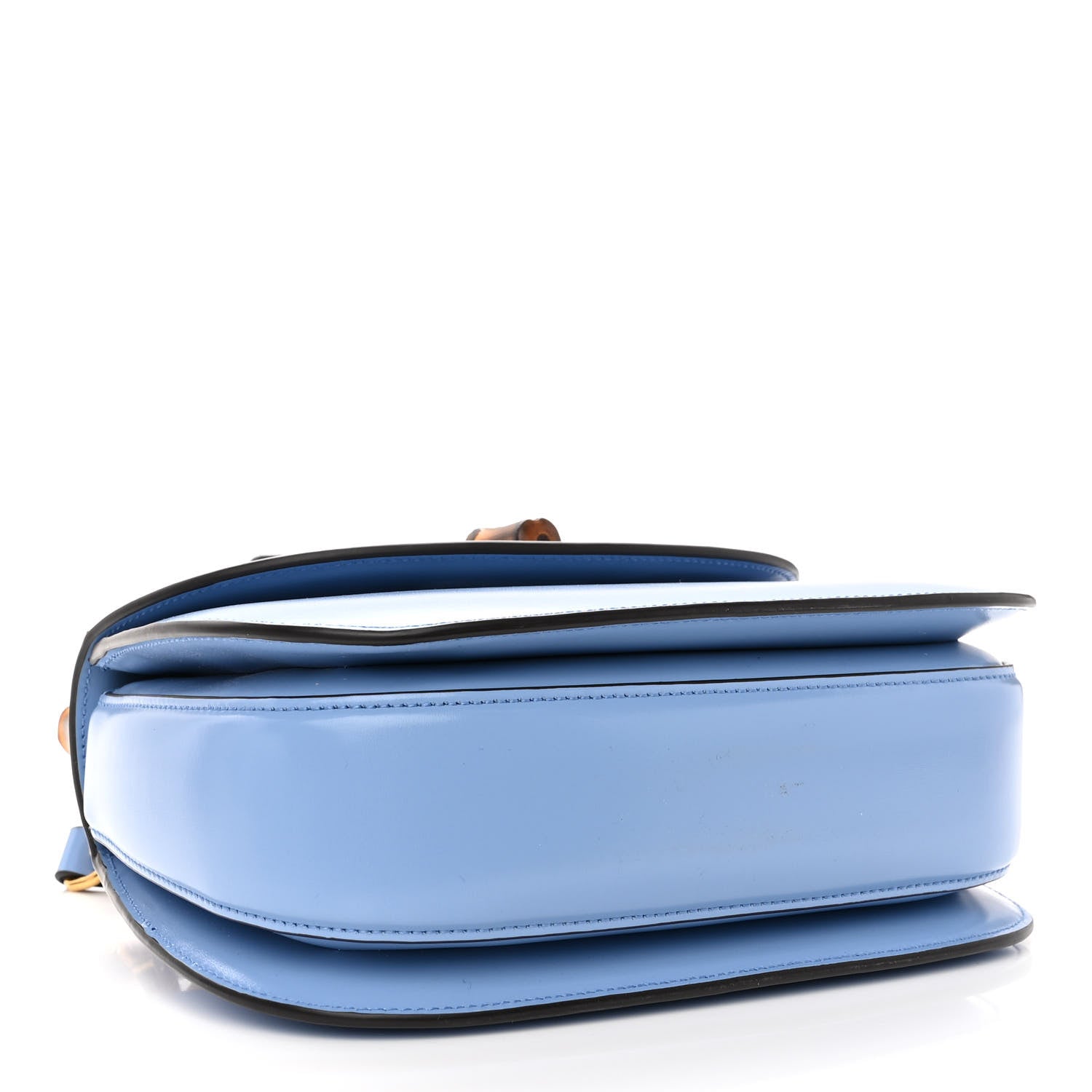 Gucci Boarded Dyana Lux Calfskin Web Small Bamboo 1947 Top Handle Bag Blue 5 of 11