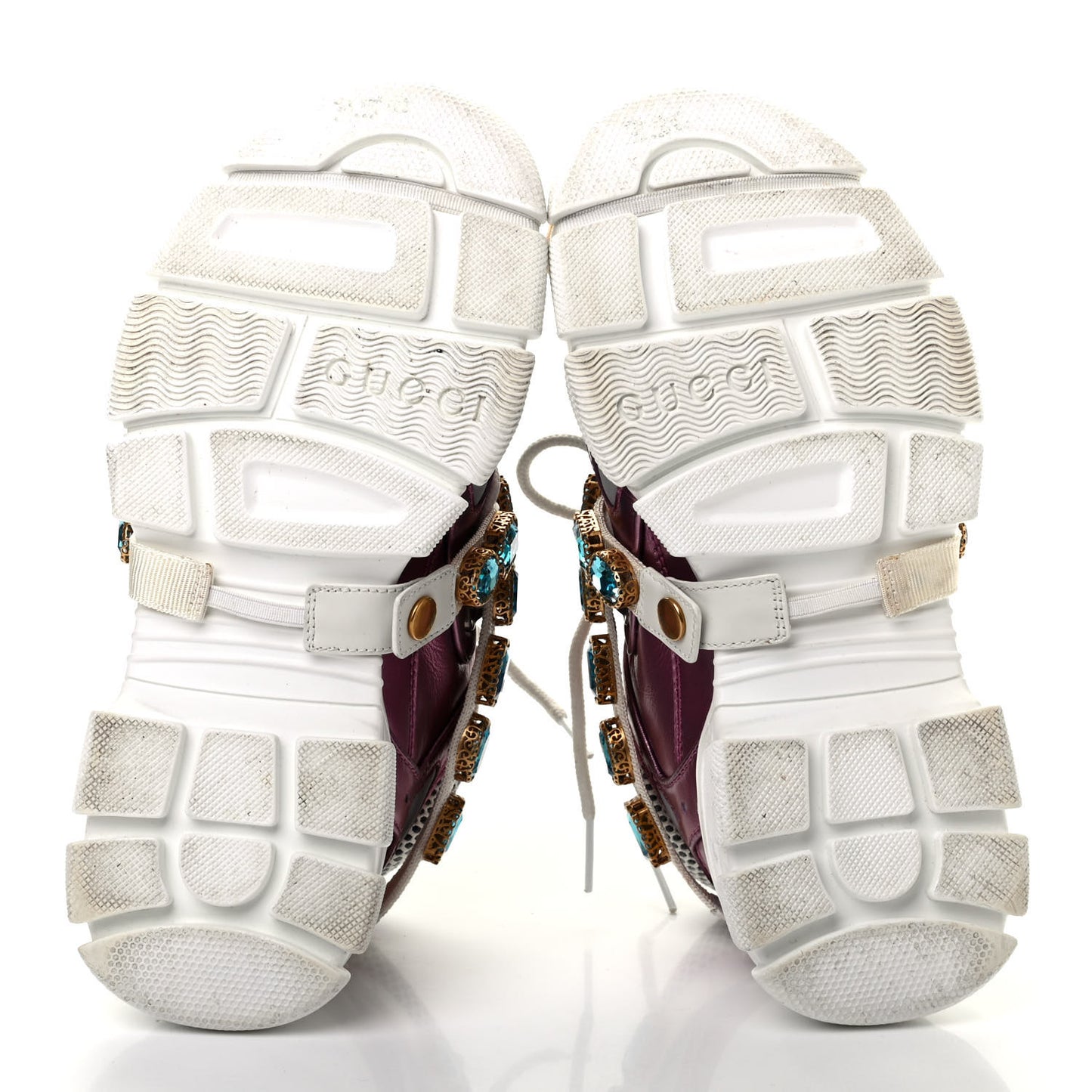 X SEGA Metallic Calfskin Mesh Removable Crystals Womens Flashtrek Sneakers 37 Rosa Great White Silver