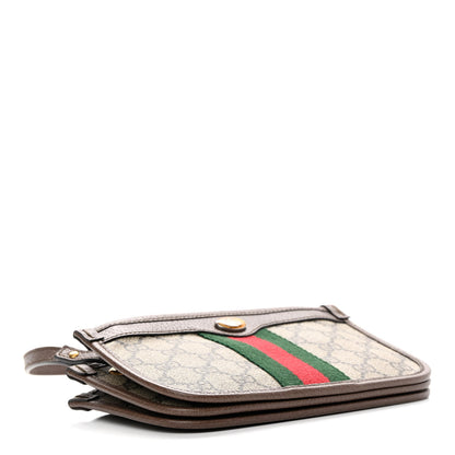 Gucci GG Supreme Monogram Web Ophidia Crossbody Beige New Acero 4 of 14