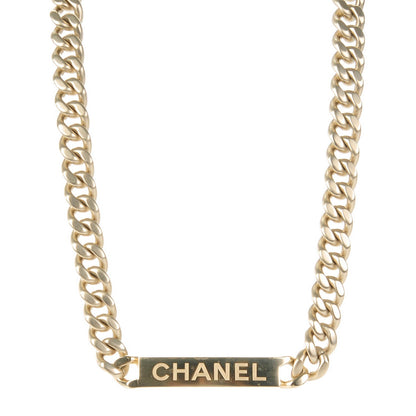 Chanel Oversized Chain Logo Necklace Gold 1 of 5
