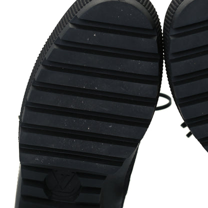 Louis Vuitton Velvet Calfskin Monogram Laureate Platform Desert Boots 38.5 Black White 10 of 11