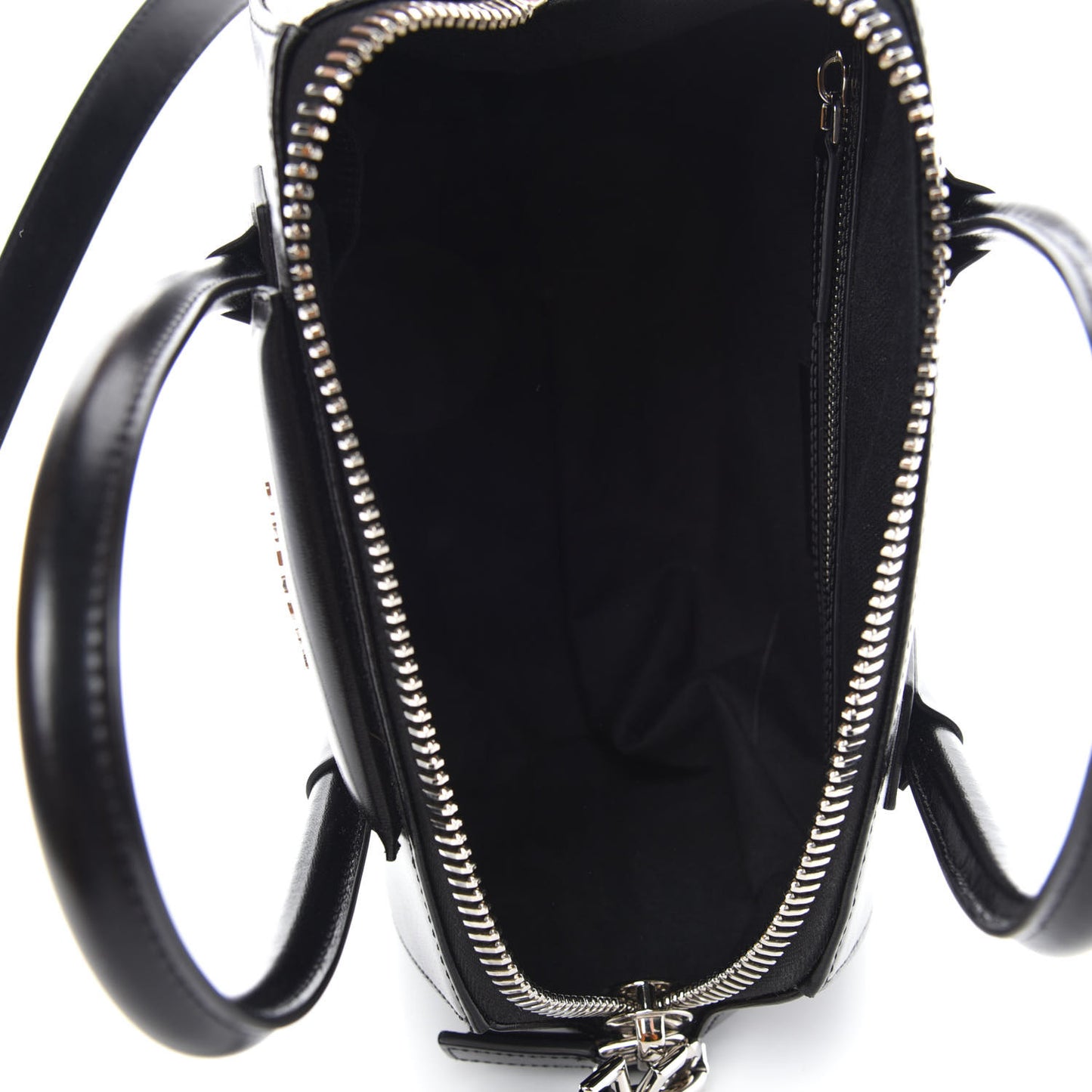 Shiny Lord Calfskin Small Antigona Black