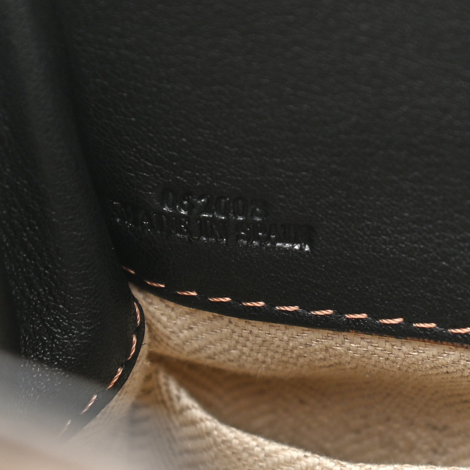 Loewe Calfskin Linen Mini Hammock Shoulder Bag Light Oat Black 6 of 10
