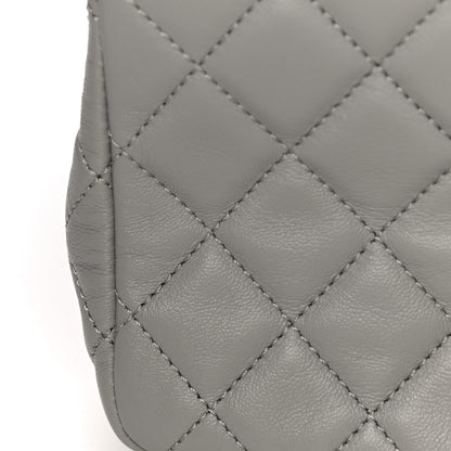 Chanel Lambskin Quilted Mini Pearl Crush Flap Light Grey 13 of 15
