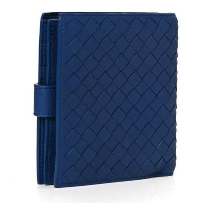 Bottega Veneta Nappa Intrecciato Mini Wallet Blue 3 of 11